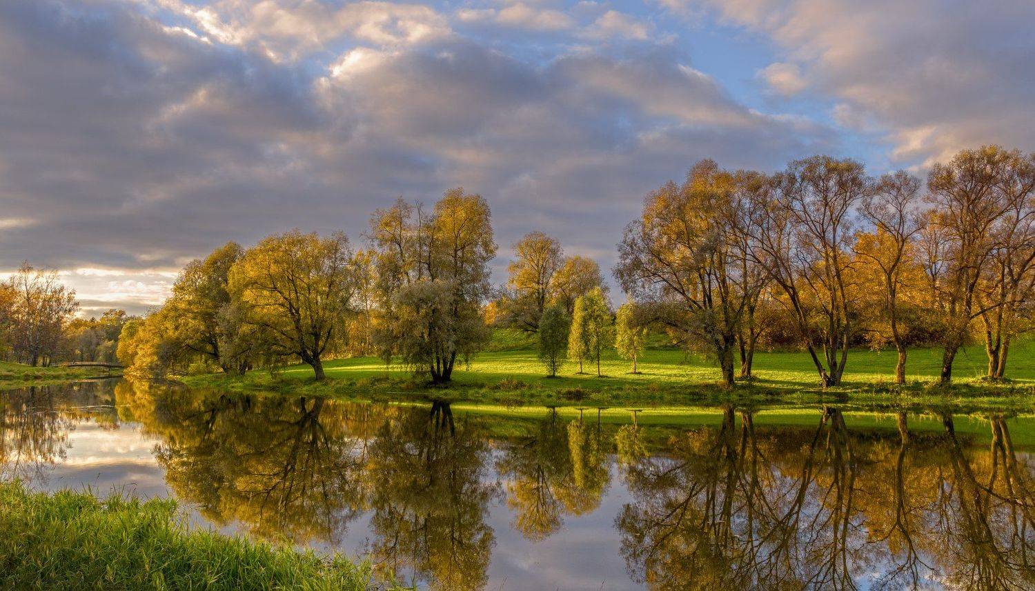 павловск, вечер, река славянка, Андрей Колесов