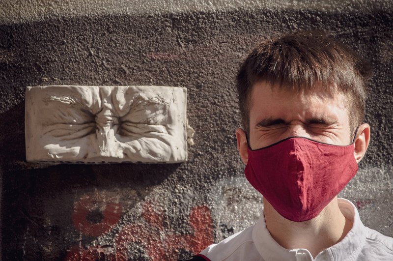 глаза, зажмурить, маска, стена, скульптура, фрагмент, арт, улица, проект, лицо, eyes, #crewup, mask, walsculpture, fragment, art, street, project, модель, model Daniel\'s eyes shut фото превью