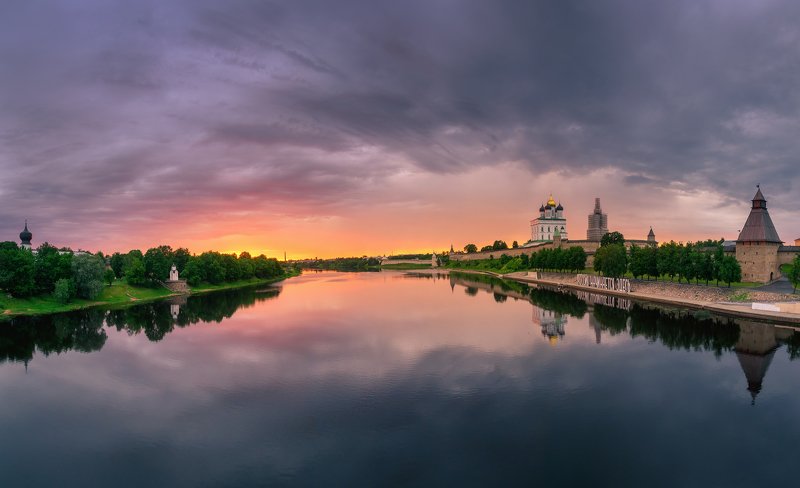 пейзаж, архитектура Псковский вечерок фото превью