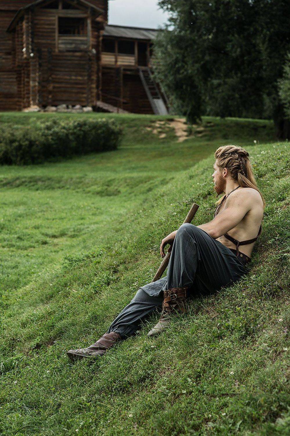 викинг, средневековье, косы, мужской портрет, мужчина, костюм, Дарья Комарова