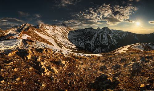 Western Tatras in the sunset