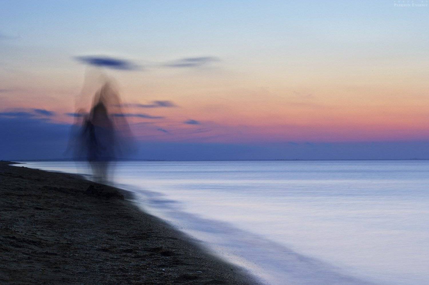 девушка, море, выдержка, закат, режимное время, Перхун Евгений