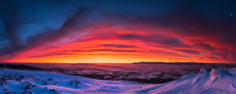 #landscape, #panoramic, #photo, #nikon, #poland, #adventure, #sunrise, #mountains, #sky, #nature, #cloud Babia Góra/Devil\'s Peak фото превью