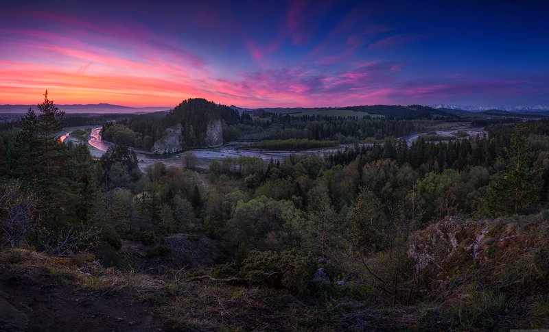 #landscape #panoramic #photo #nikon #poland #adventure #sunrise #mountains #forest #river #sky #nature Białka River фото превью