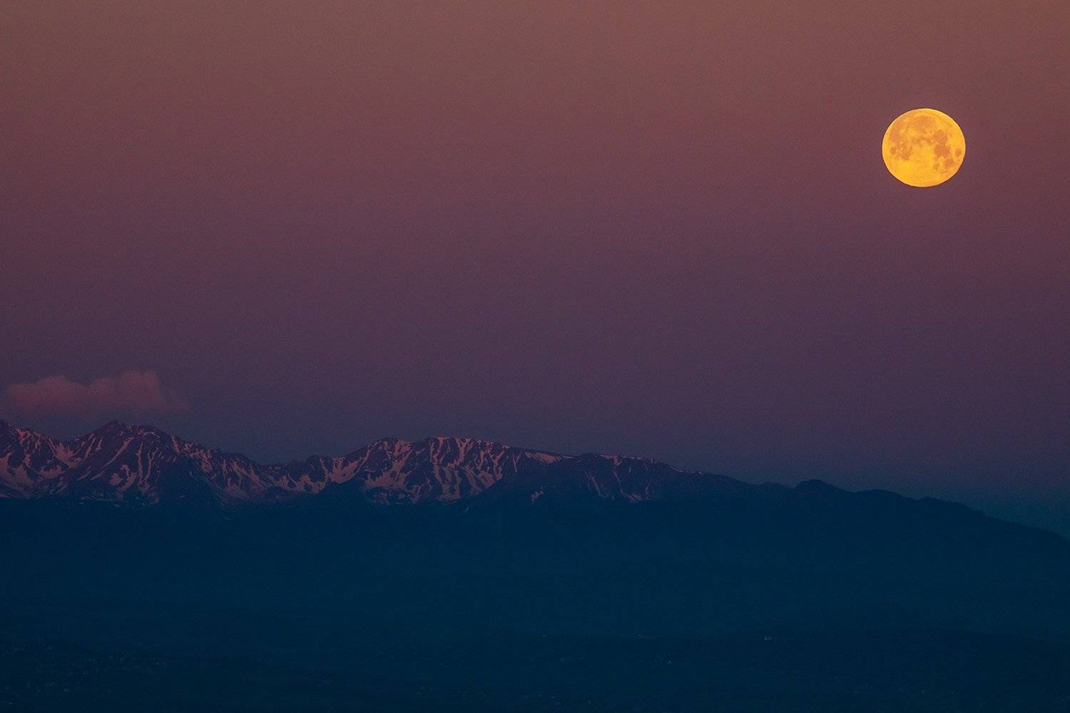 europe, mountains, slovakia, moon, poland, Michał Kasperczyk