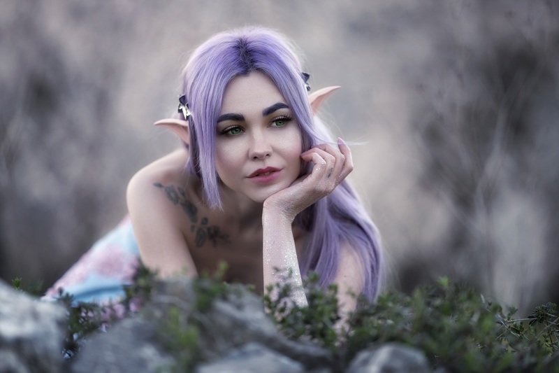 эльф портрет девушка фентези Эльфийка фото превью