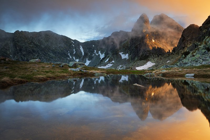 summer, light, sunset, peaks, landscape, travel, nature, mountain, romania, cold, retezat Sunset Light фото превью