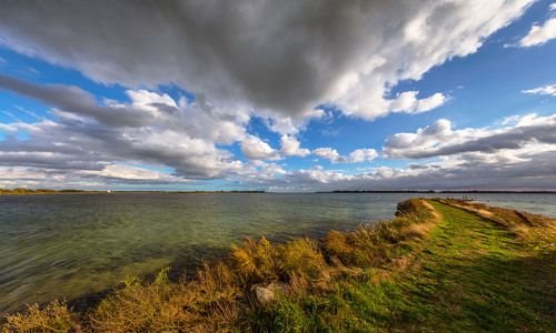 Летящие облака над Северным морем.