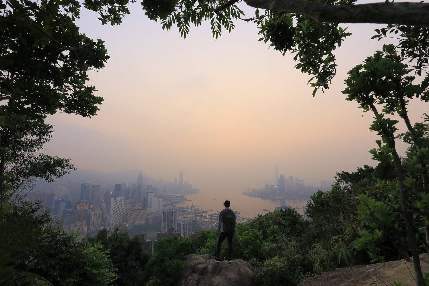 гонконг, закат, Anastasiia Usoltceva