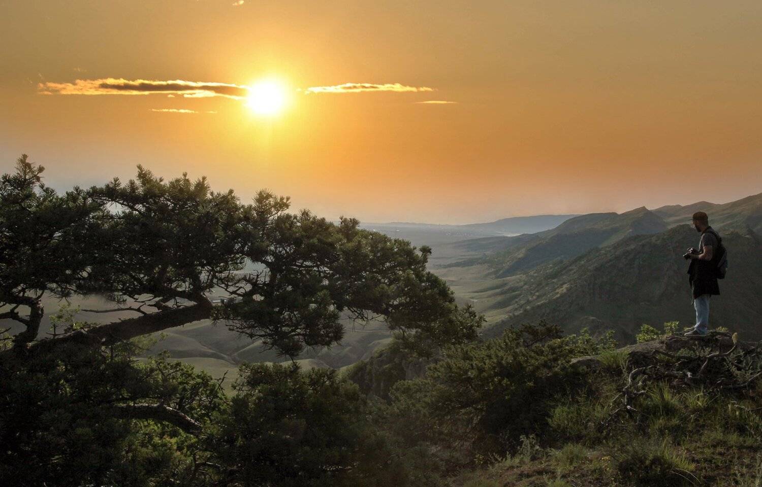 утро,рассвет,горы,вершины,пейзаж,небо,деревья,дагестан,природа, Marat Magov