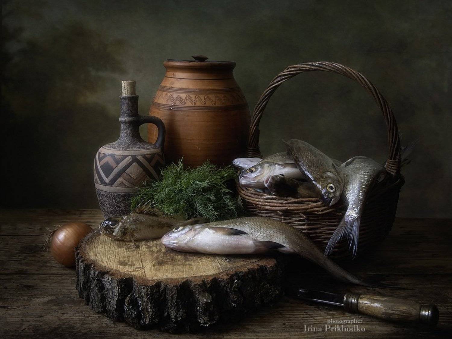натюрморт, рыба, винтажный, деревенский, лето, улов, художественная фотография, Ирина Приходько