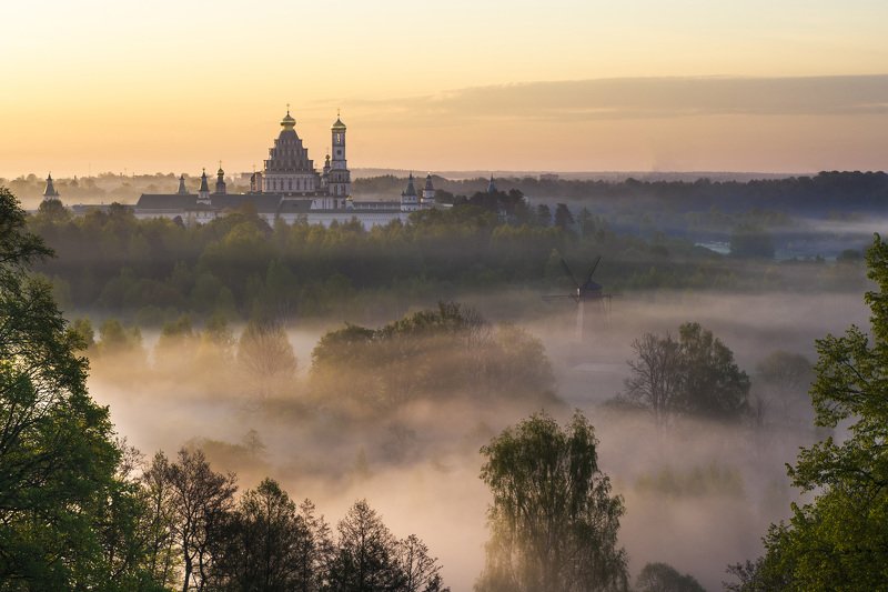 утро, рассвет, пейзаж, московская область Утро на р. Истра фото превью
