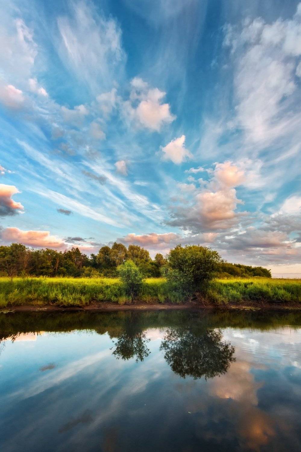 река, облака, небо, красивые облака, закат, пейзаж, удмуртия, Vyacheslav Lozhkin