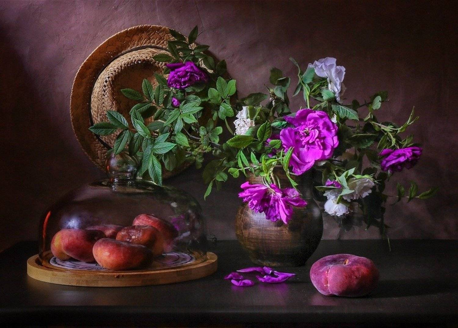 натюрморт,лето,персики.шиповник, Zadorina Svetlana