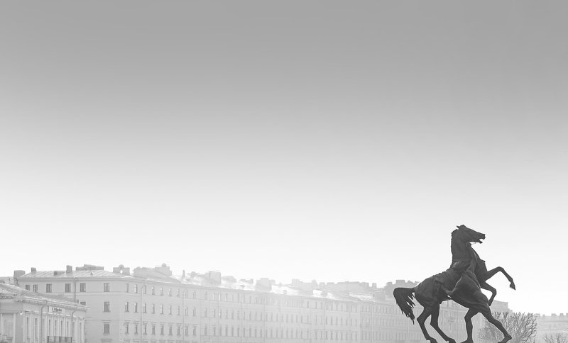 аничков мост, кони, клодт, питер, санкт-петербург Покорение фото превью