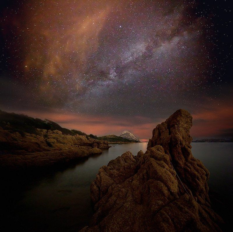 milky way,stars,man Connection With Space фото превью