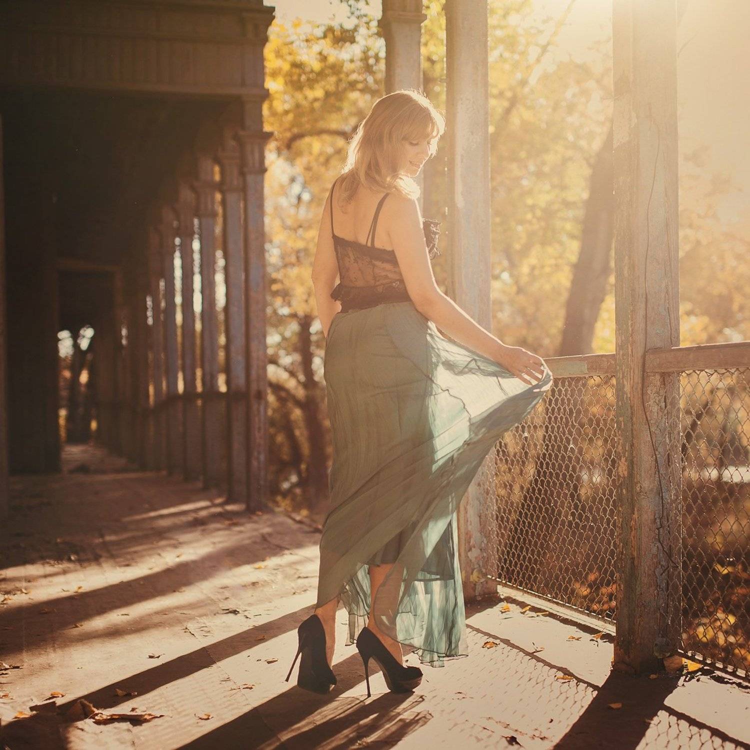 девушка, портрет, солнце, Ростислав Росицкий