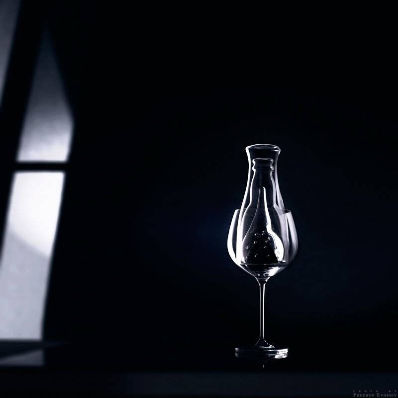 бокал, бутылка, капля, стекло, Перхун Евгений