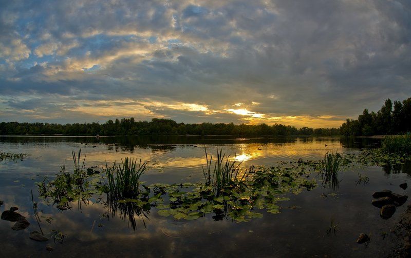 Закат над Днепром фото превью