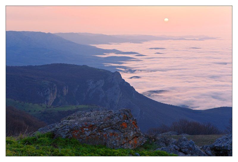 крым, демерджи, рассвет, горы, небеса, облака НЕБЕСА. фото превью