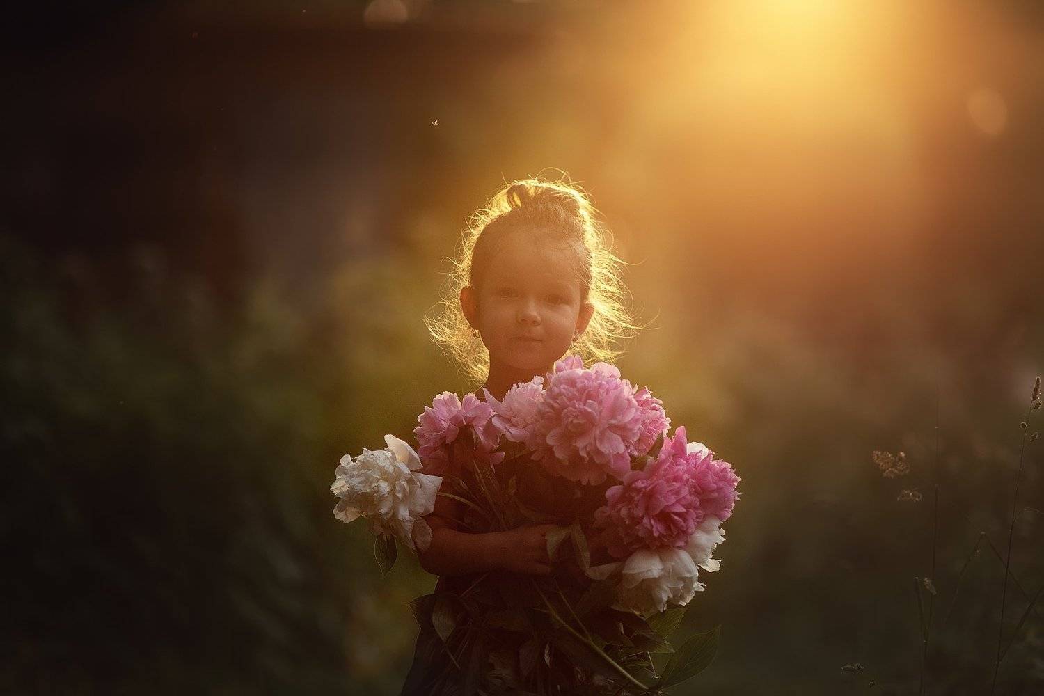 девочка, лето, портрет, закатный свет, Юлия Душкевич