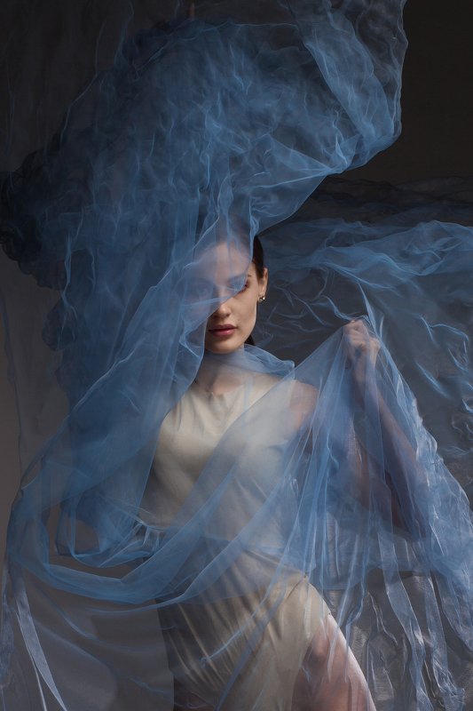 girl, fashion, blue Transparency фото превью