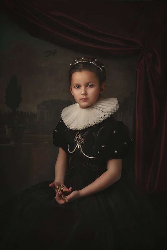 девочка, портрет, принсесса, арт Инфанта фото превью