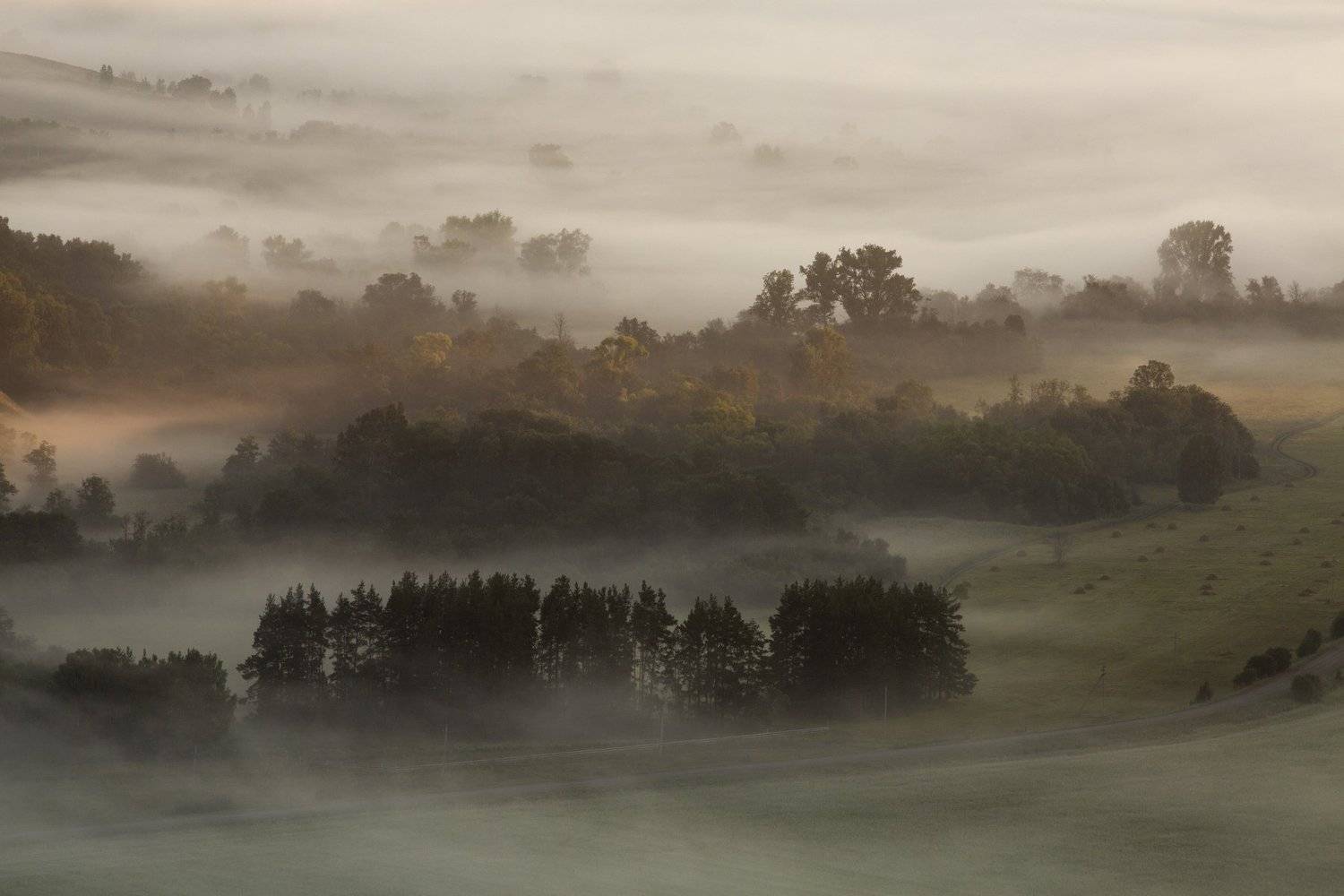 landscape, nature,fog, valley, Ural,morning,Russia,Россия, пейзаж, утро, туман, природа, рассвет, ЮжныйУрал,, Олег Грачёв