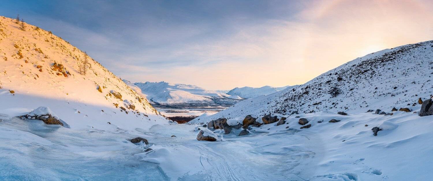 Якутия, зима, снег, наледь, хребет Черского, Evgeniy Khilkevitch