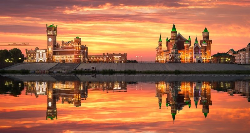 capriccio, photoartist, каприччио, фотохудожник, veduta, ведута, йошкар-ола, россия, артем мирный, отражение, замок, artyom mirniy, yoshkar-ola, театр, кукольный, башня, закат, свет, марий эл Йошкар-Ола фото превью