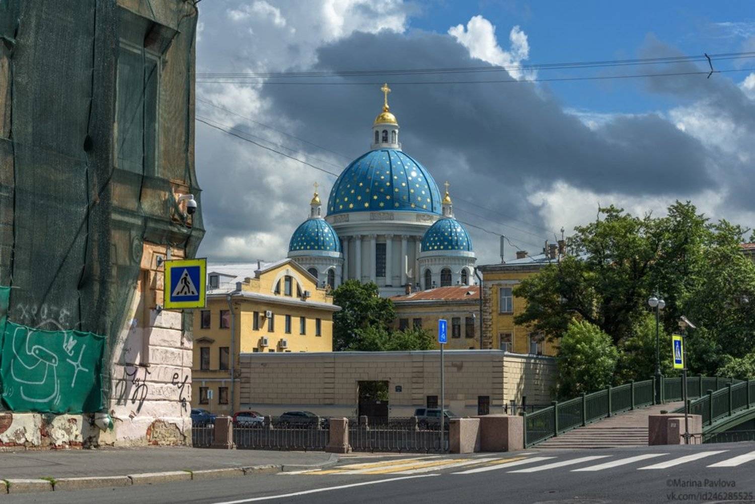 городской пейзаж, город, архитектура, санкт-петербург, набережная реки фонтанки, красноармейский мост, троице-измайловский собор, храм,, Марина Павлова