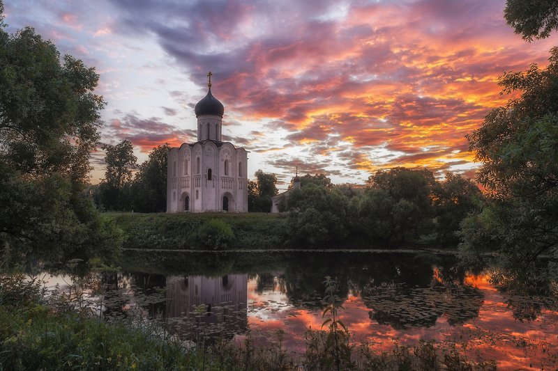 покрова на нерли  ,утро,покрова,нерль. Покрова на Нерли. фото превью