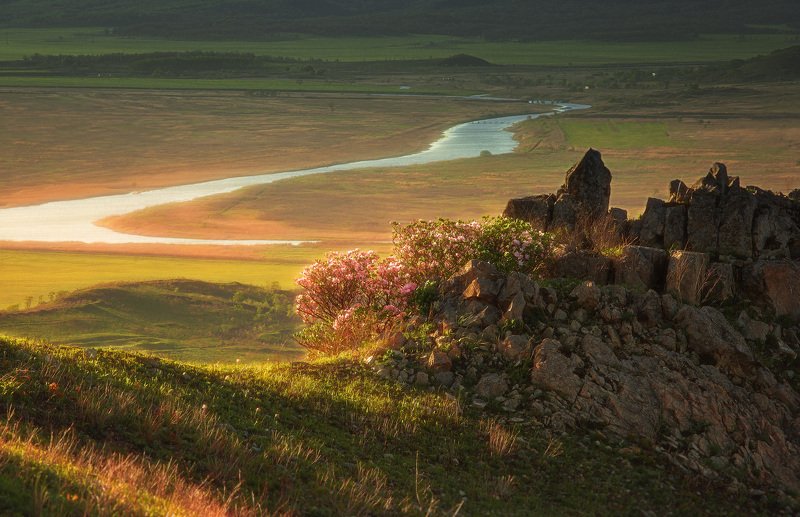 вечер, скала *** фото превью