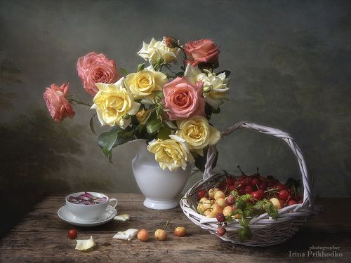 Чай с лепестками роз