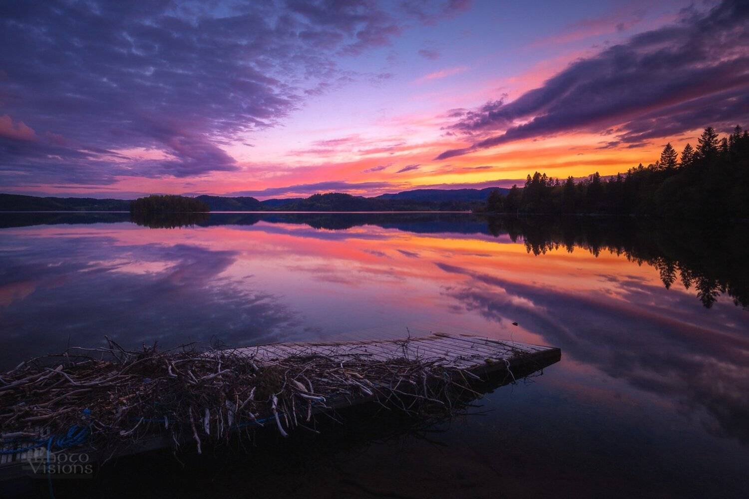 sunset, light,mood,norway,lake,reflection,norwegian,boreal,forest,, Adrian Szatewicz