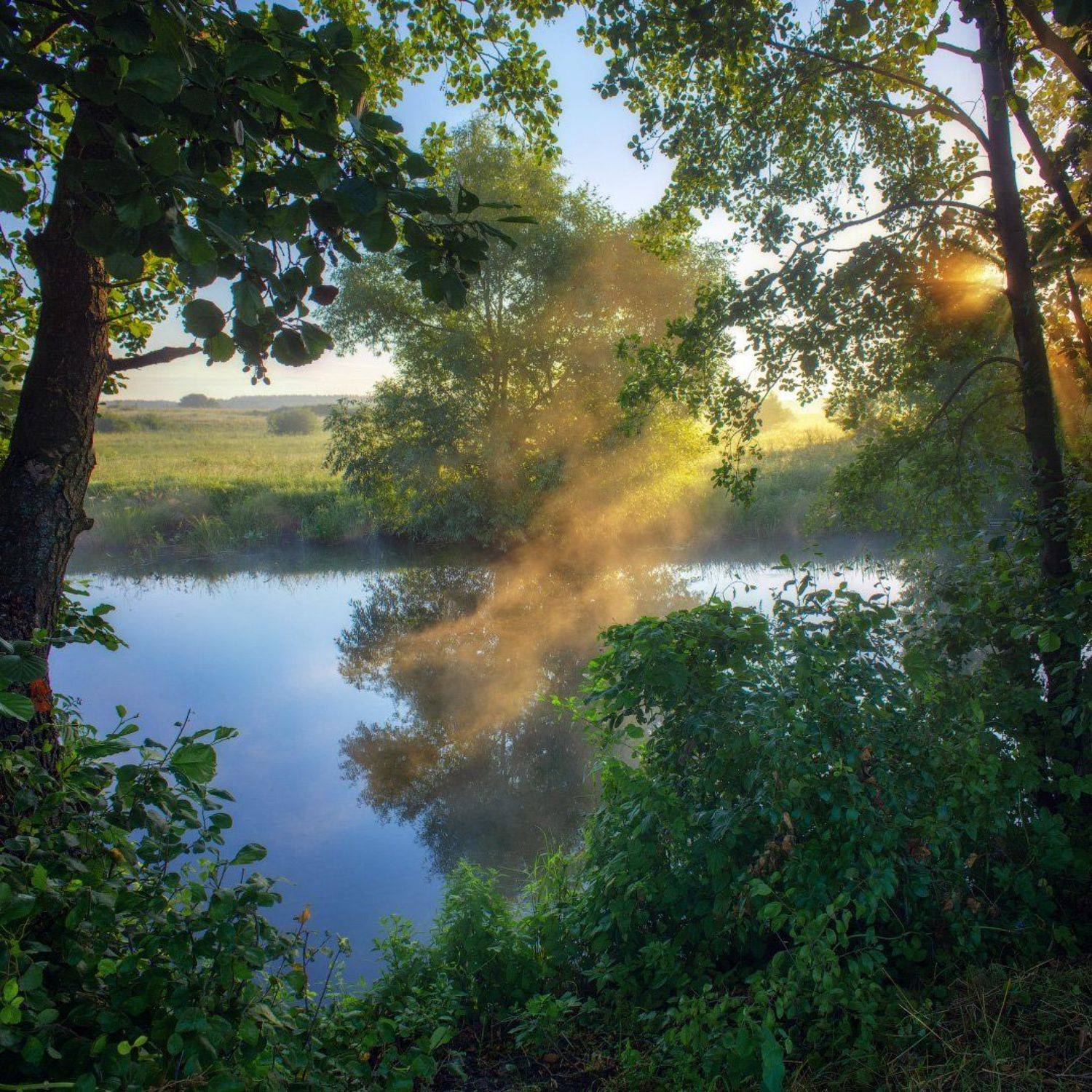 волчья, лето, река, утро, Виктор Тулбанов