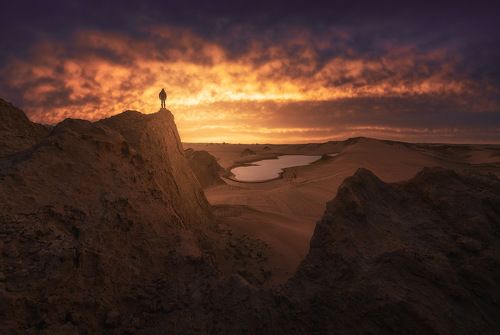 Yadan landform in Qinghai desert of China