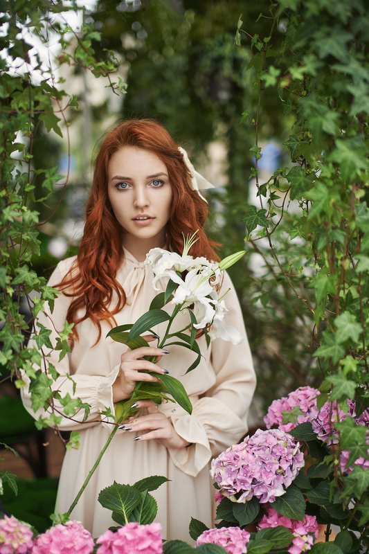 портрет, эмоции, взгляд, красивая, робко, нежно, ретро Мария фото превью