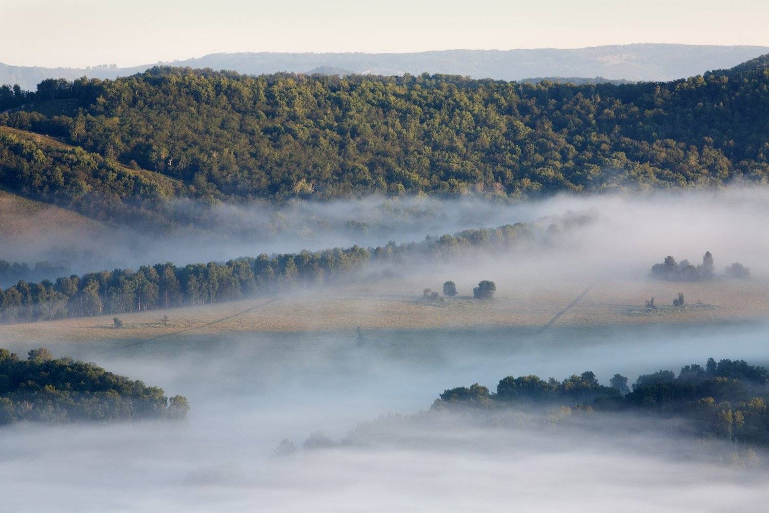 пейзаж, природа, утро, туман, Урал, Россия, Олег Грачёв