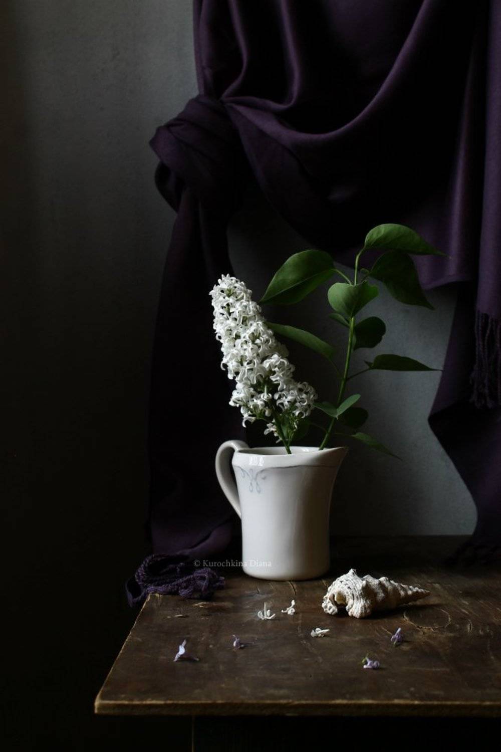 натюрморт, сирень, белая сирень, Курочкина Диана