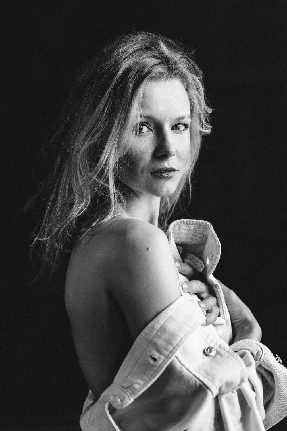 девушка, студия, чб, Александр Зенкин