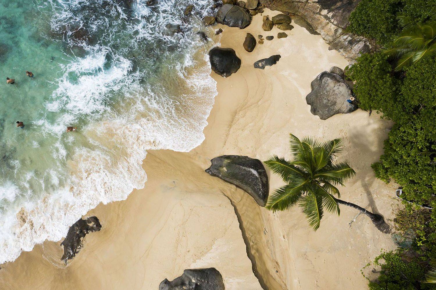 Море, пляж, берег, Сейшелы, аэро, коптер, Борис Резванцев