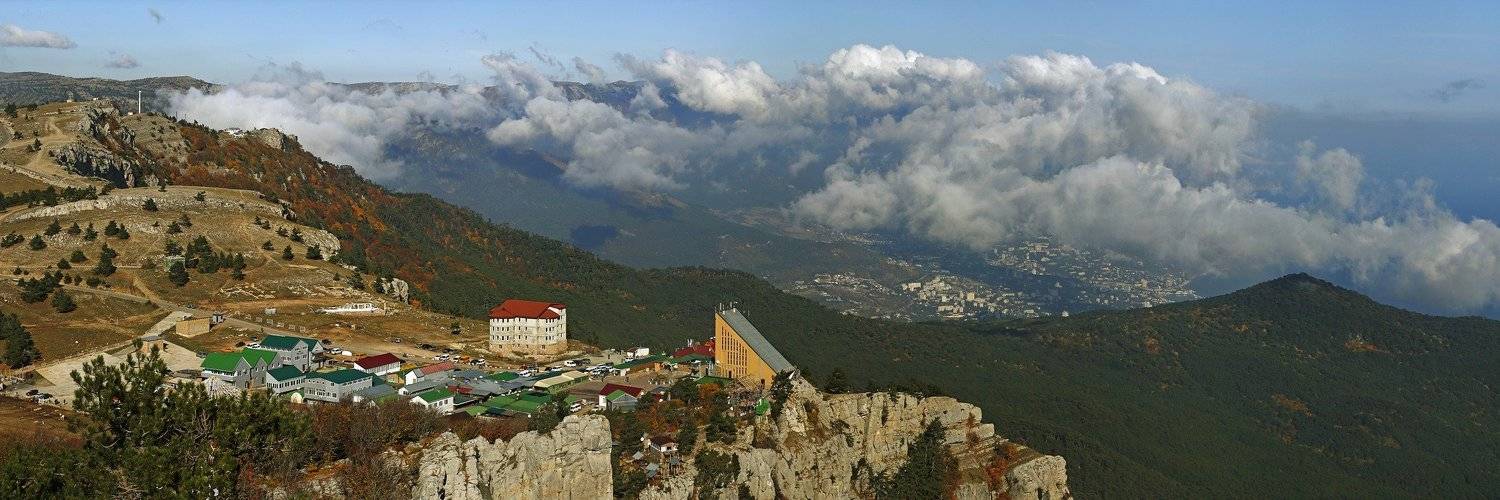 крым, горы, города, небо, облака,, Сергей Шульга