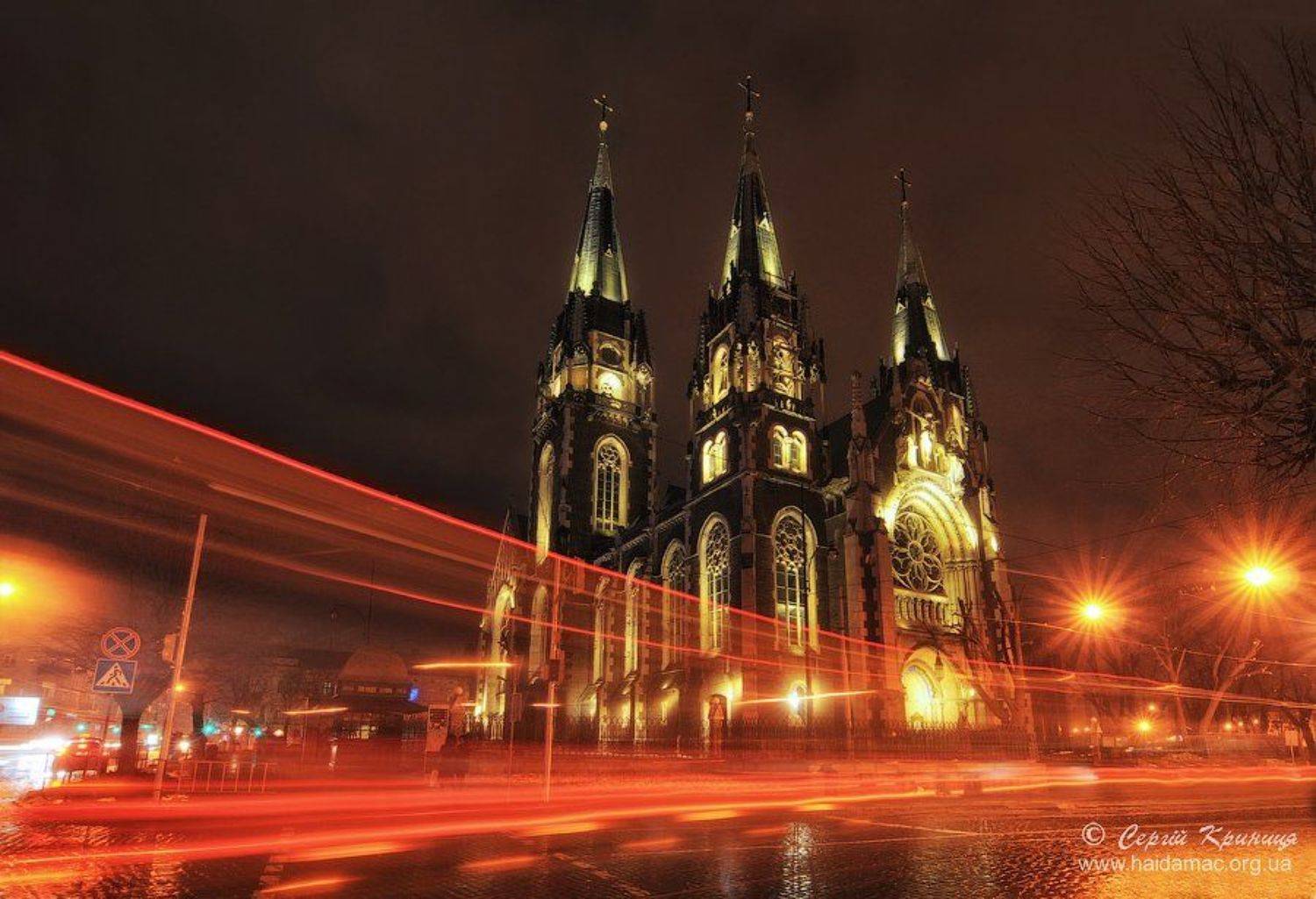 львов, ночное фото, Serge Krynytsia