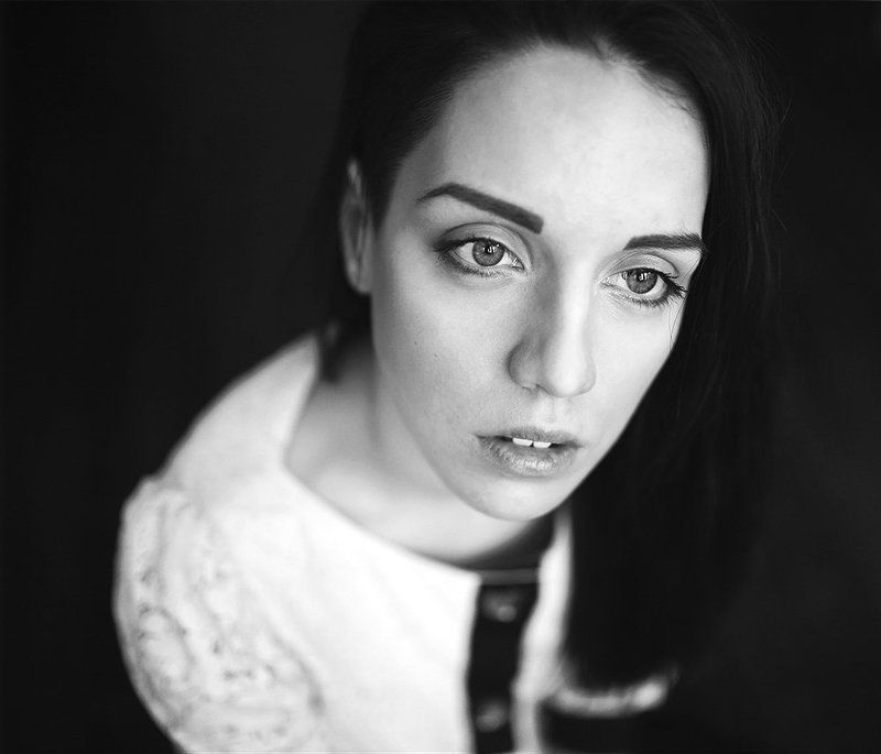 чб, портрет, цифра, девушка Н а с т я фото превью