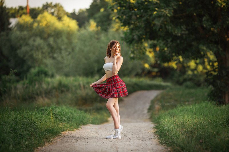 девушка, портрет, лес, лето Алина фото превью