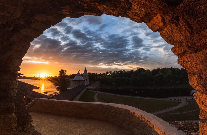 псков, закат *** фото превью