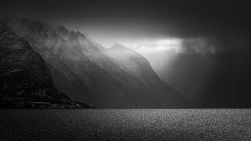 norway,landscape,light,b&w Norway фото превью