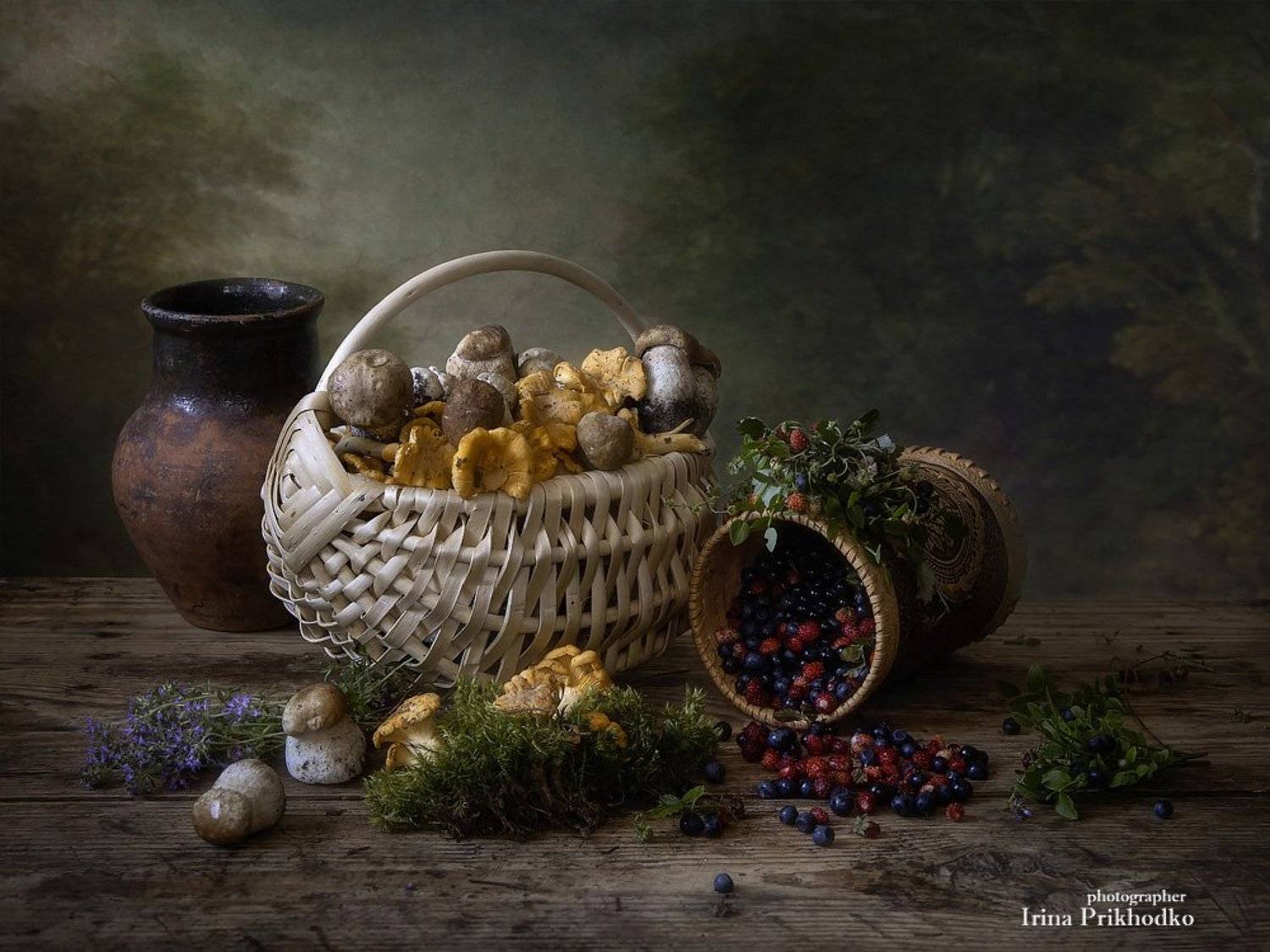 натюрморт, художественное фото, летний, грибы, ягоды, ретро, винтажный, Ирина Приходько