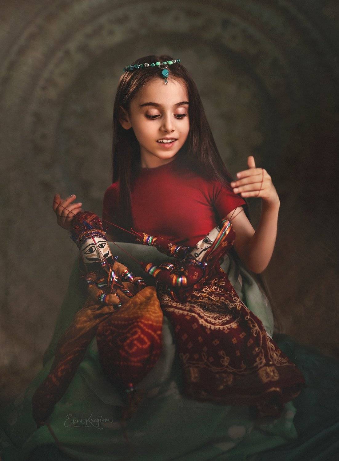 Индия дети игра портрет, Елена Круглова